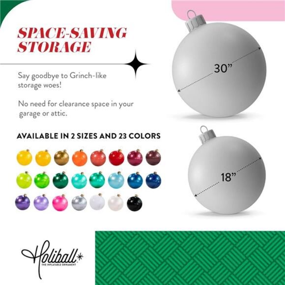 Inflatable Holiday Ornament – Indoor and Outdoor Use – Reusable
